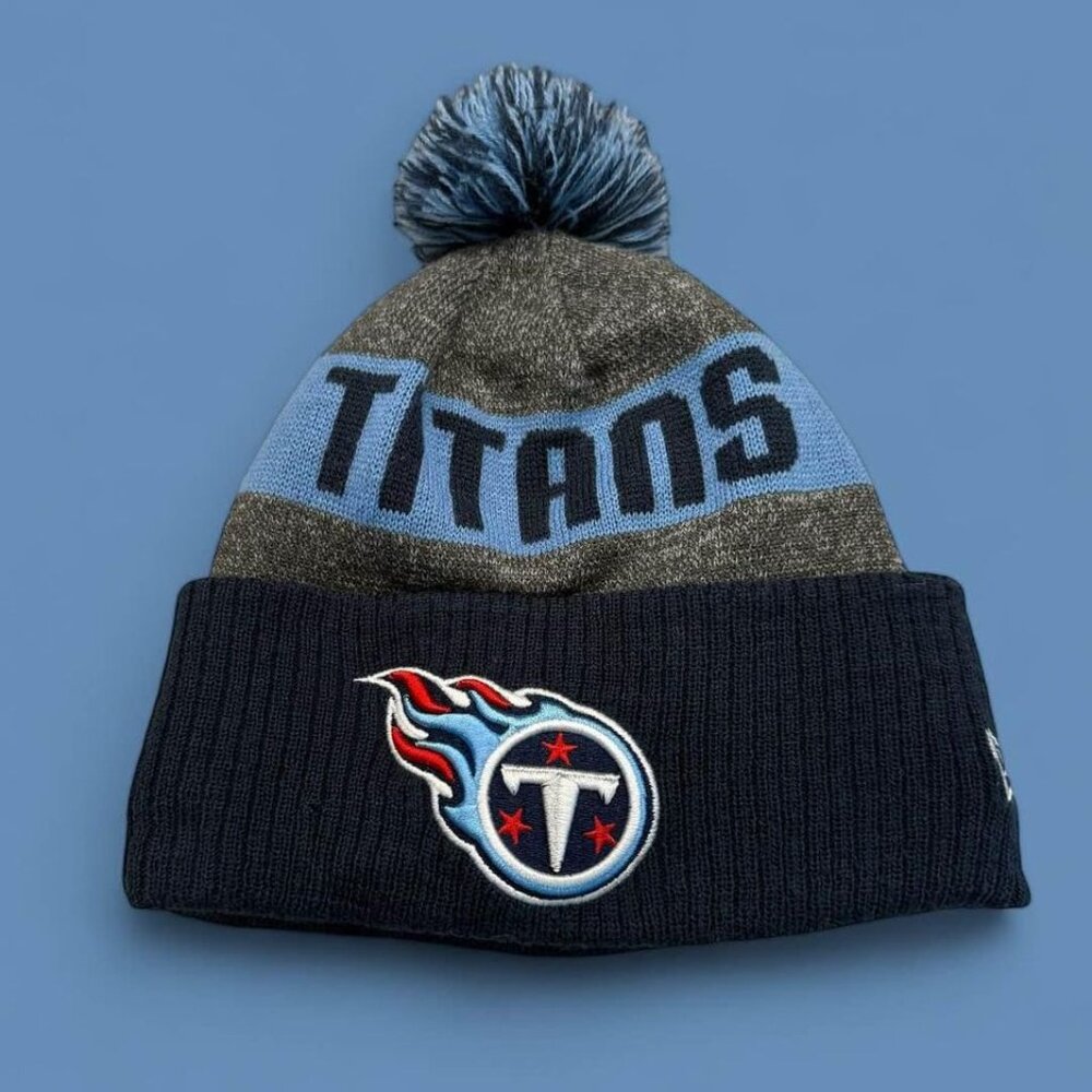 New Era Brand NFL Adult Tennessee Titans Fleece Lined Winter Beanie Hat‎